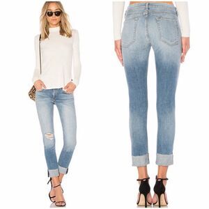 Rag & Bone Dre Jean in June Wash Distressed Raw Hem Size 28